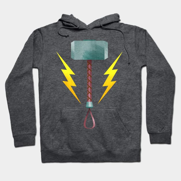 Mjolnir Hoodie by tommartinart